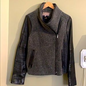 Banana Republic knit/leather MC jacket